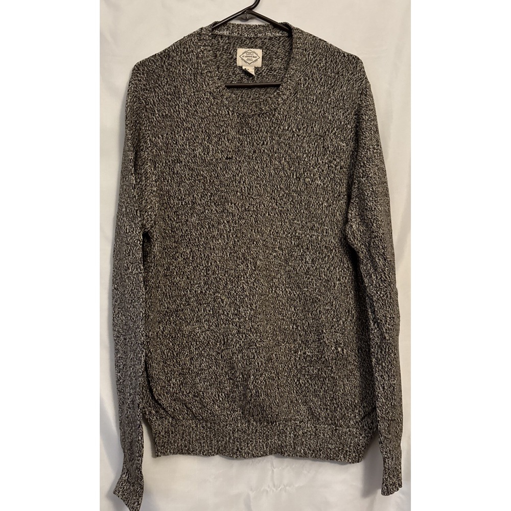 ST John's Bay Sweater Mens's Long Sleeve XL Black White Marbled Cotton